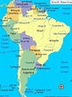 South America Map With Capitals And Countries - Cities And Towns Map