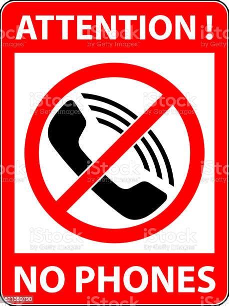 No Phone Telephone Prohibited Symbol Vector Stock Illustration