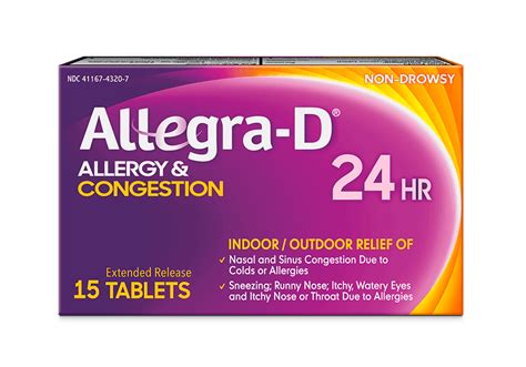 allegra d® allergy and congestion relief medicine