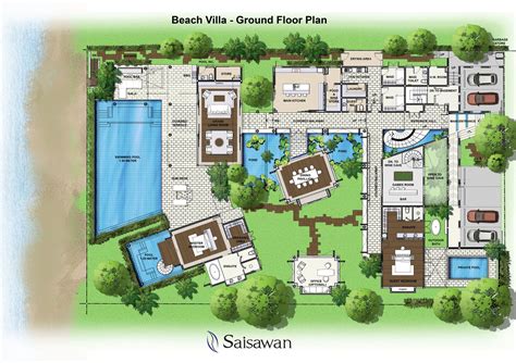 Saisawan Beach Villas Ground Floor Plan Ground Floor Plan House