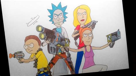 Rick And Morty Speed Drawing Youtube