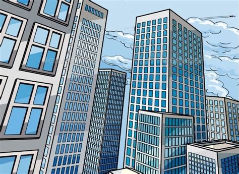 Background City Buildings Pop Art Background Pop Art Comic Skyscraper