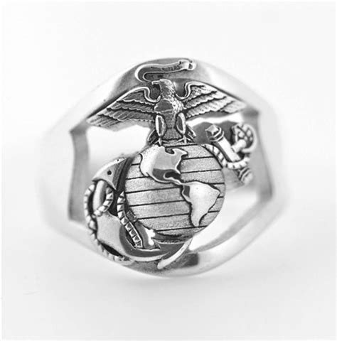 Usmc Sterling Silver Marine Corps Ring