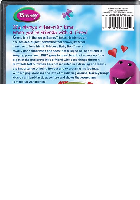 Barney I Love My Friends Movie Page Dvd Blu Ray Digital Hd On