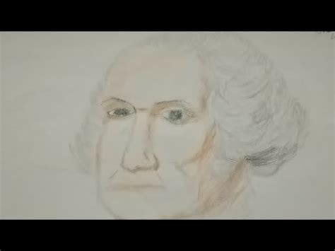 Colored pencil drawing of george washington, commander of the continental army, and the first president of the united states. How to draw George Washington - YouTube
