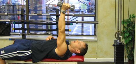 Lying One Arm Dumbbell Extensions Triceps Exercise Guide