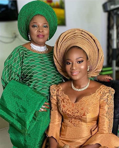 Mother Of The Bride And Bride Asoebi Asoebispecial Mua Beautybyqueen African Fashion