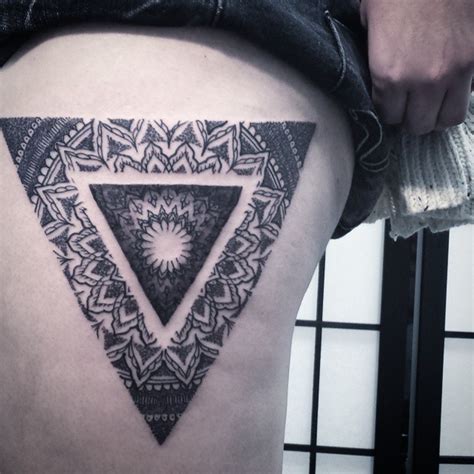 Triangle Form Mandala Hip Tattoo Best Tattoo Ideas Gallery