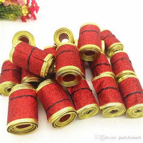 2018 New Hot Sale Christmas Decoration Gold Ribbon 2 Yards Wide Ribbon