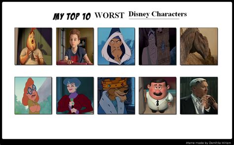 Top 10 Worst Disney Characters By Media201055 On Deviantart