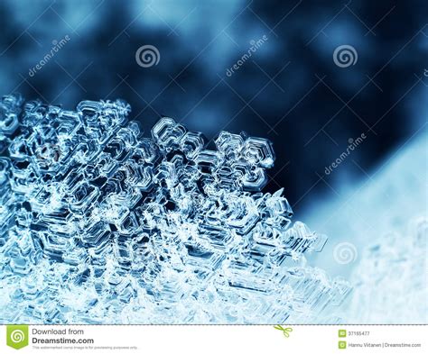 Ice Crystals Macro Stock Image Image Of Beautiful Blue 37165477