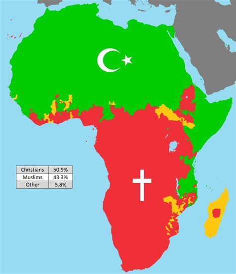 Simplified Map Of Africas Religions Maps Africa Map Geography Map