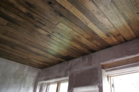 (installing from bottom to top can create. A Rustic Barn Board Ceiling for the Cottage | Wood ceiling ...
