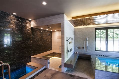 Therapeutic At Home Spa Features A Cold Plunge Pool Hot Tub Walk In