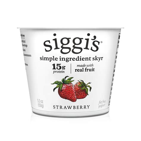 Siggis 0 Non Fat Strained Skyr Strawberry Yogurt Shop Yogurt At H E B