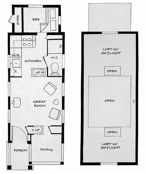 Floor Plans 12x24 Tiny House Interior 8×12 8×16 8×20 8×24 8×28