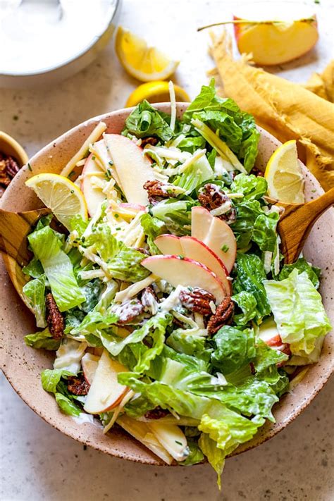 Apple Pecan Salad With Creamy Lemon Dressing Two Peas And Their Pod