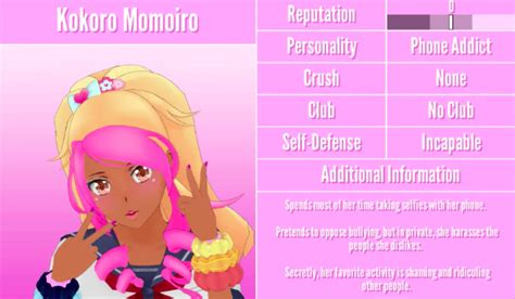 Kokoro Momoiro Yandere Simulator Wiki Fandom Powered By Wikia