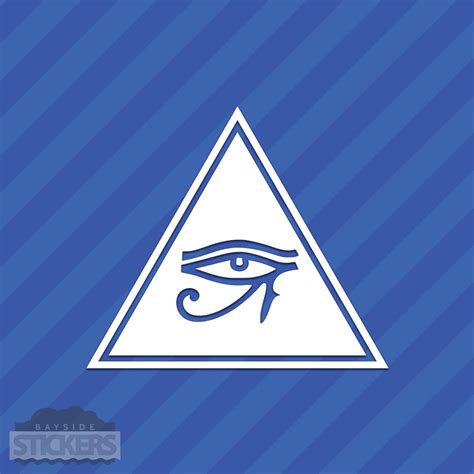 Eye Of Horus Triangle Vinyl Decal Sticker Egyptian Pagan Etsy