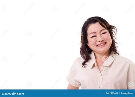 Happy Middle Aged Asian Woman Stock Image Image Of Middle Aged