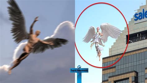 Top Angels Caught On Camera Flying Spotted In Real Life Youtube
