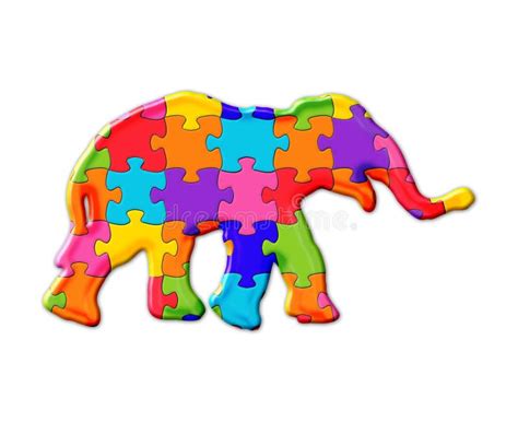 Elephant Puzzle Stock Vector Illustration Of Shape Puzzle 24181856