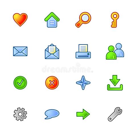 Basic Web Icons Blue Circle Buttons Series Stock Illustration