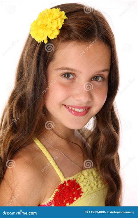 Close Up Portrait Of A Beautiful Happy Young Teenage Girl With Chic