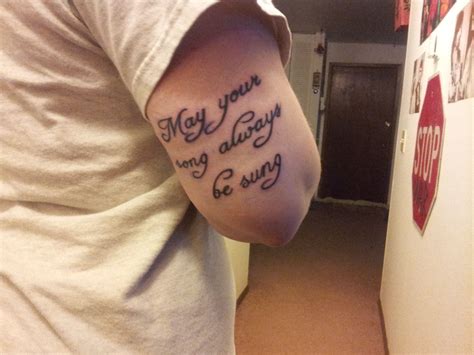 My Bob Dylan Tattoo May Your Song Always Be Sung From