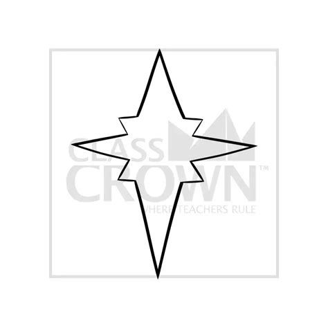 8 Point Star Clipart Classcrown