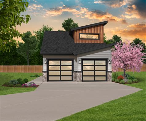 California Modern Detached Garage With Loft Mm 1710 Modern Detached