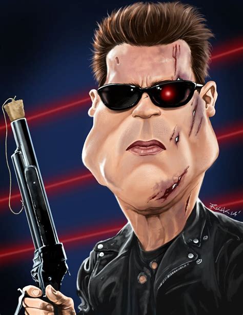 Terminator Celebrity Caricatures Funny Caricatures Cartoon Faces