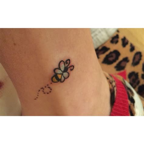 Tiny Bumble Bee Tattoo On Ankle Bee Tattoo Tattoos For Daughters