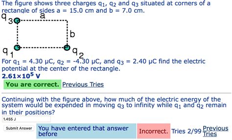 Solved The Figure Shows Three Charges Q1 Q2 And Q3 Situated