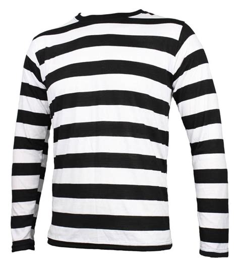 Mens Long Sleeve Black And White Striped Shirt By Skirtstar On Etsy