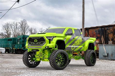 Neon Lime Mega Lifted Toyota Tundra Feels Imaginary But Will Turn Real