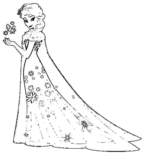 Ongekend Elsa From Frozen - Free Colouring Pages KI-51