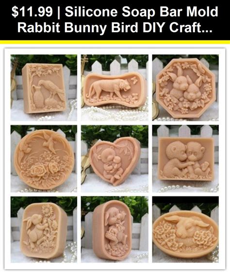 Silicone Soap Bar Mold Rabbit Bunny Bird Diy Craft Molds Handmade Soap Mold
