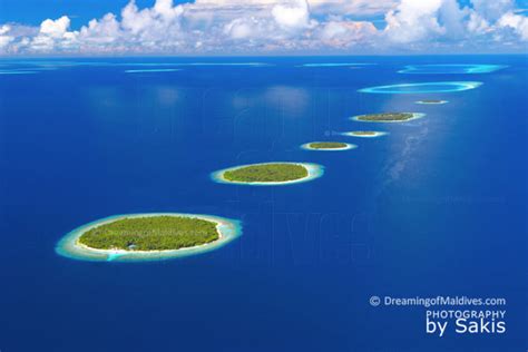 Maldives Islands Aerial Photography Baa Atoll Island