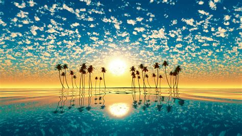 Tropical Sunset 4k Ultra Hd Wallpaper Background Image 3840x2160