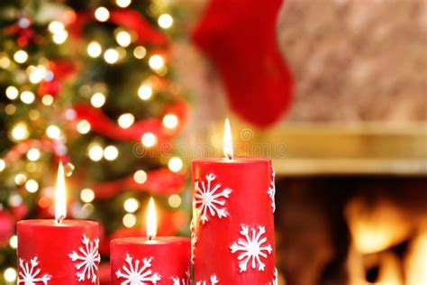 Snowflake Christmas Candles Stock Photo Image Of Seasons Flame 21544800