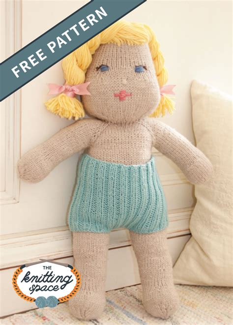 Charming Cora Knitted Toy Doll Free Knitting Pattern