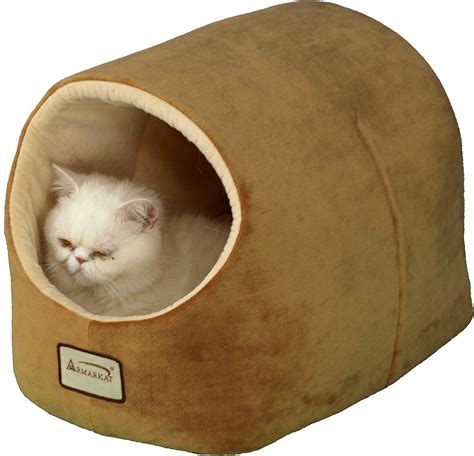Eventually they want to sleep. Armarkat Pet Bed Cave Shape, Brown/Ivory - Chewy.com