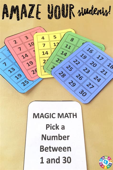 Math Magic Trick — Games 4 Gains Math Tricks Math Magic Math Magic