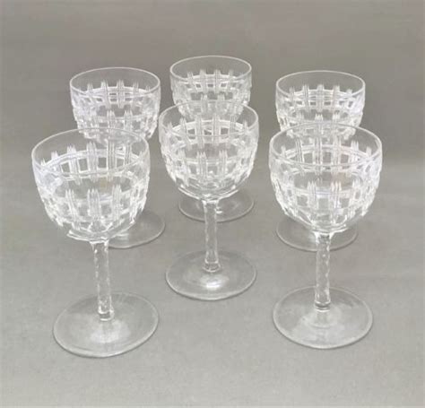 a gorgeous set of 6 victorian cut dessert wine glasses 776417 uk
