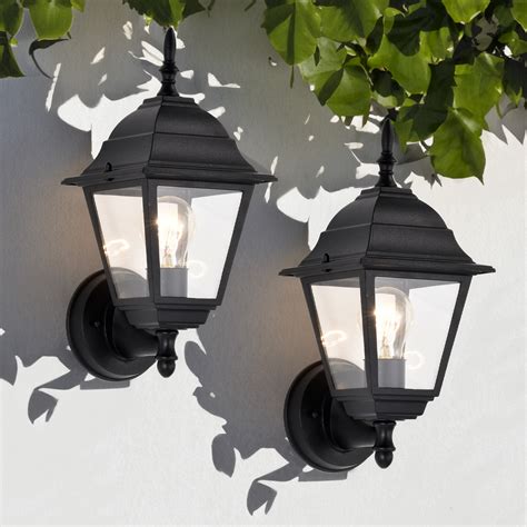 Outdoor Light Fixtures Wall Mount 2 Pack Black Exterior Light Fixtures