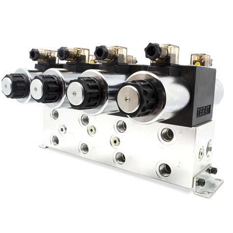 Electric Hydraulic Double Acting Directional Control Valve 4 Spool 25