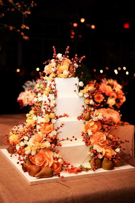 49 Best Images About Fall Wedding Cakes On Pinterest Fall Flowers