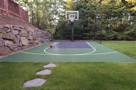 Backyard Basketball Court Paradise Restored Landscaping