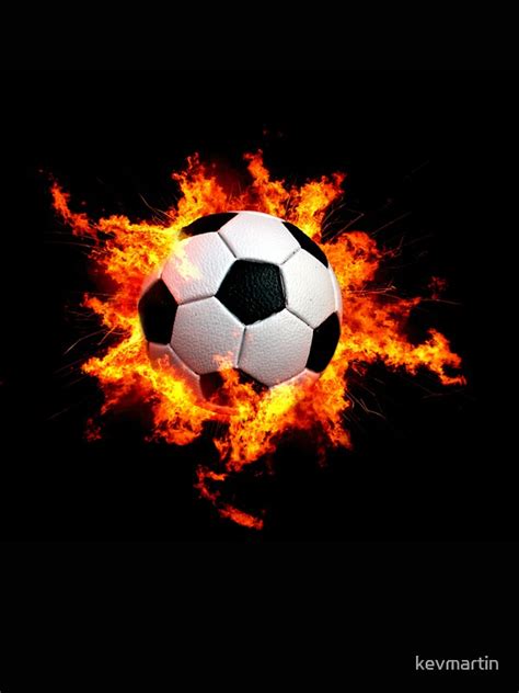 Flaming Soccer Ball Stickers By Kevmartin Redbubble